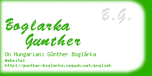 boglarka gunther business card